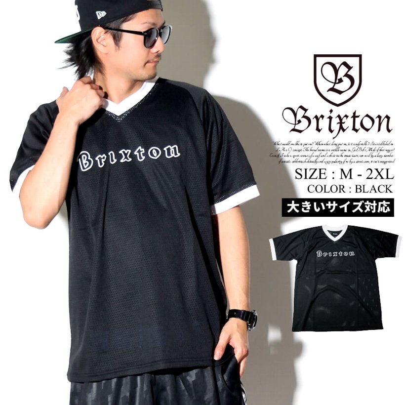 Brixton ブリクストン Vネック Tシャツ メンズ 大きいサイズ 半袖 サーフ系 西海岸 ストリート系 スケーター カジュアル ファッション 服 Proxy Mesh S S Knit 通販