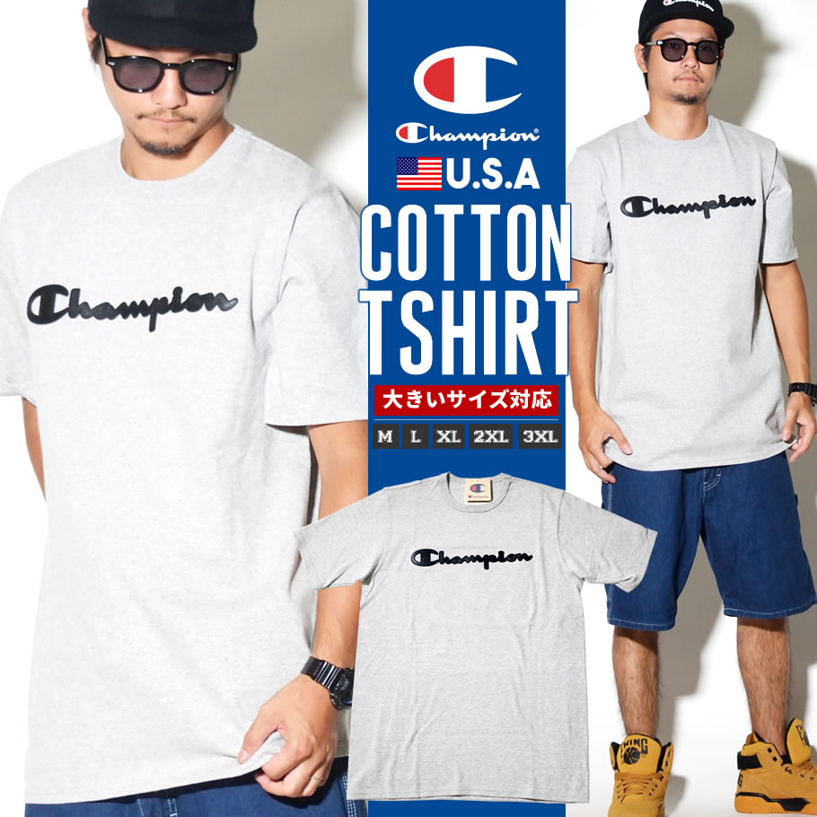 Champion チャンピオン Tシャツ メンズ 半袖 Hiphop ヒップホップ ストリート系 ファッション 通販 Y065 Cptt025