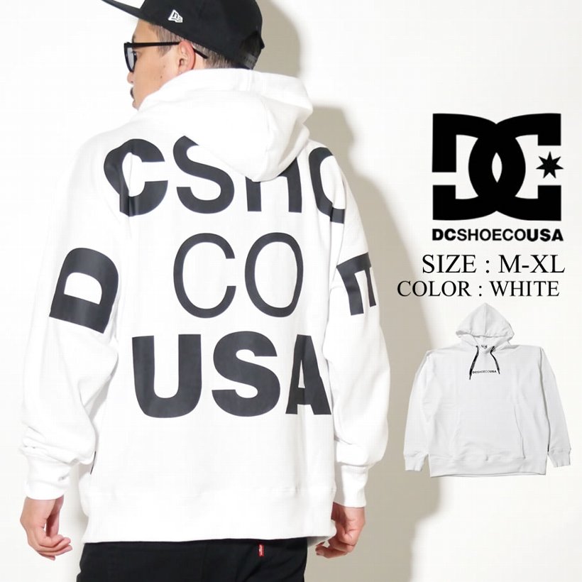 Dc Shoes デーシーシューズ パーカーメンズ ホワイト Back Logo Ph Relaxed Design 51j094