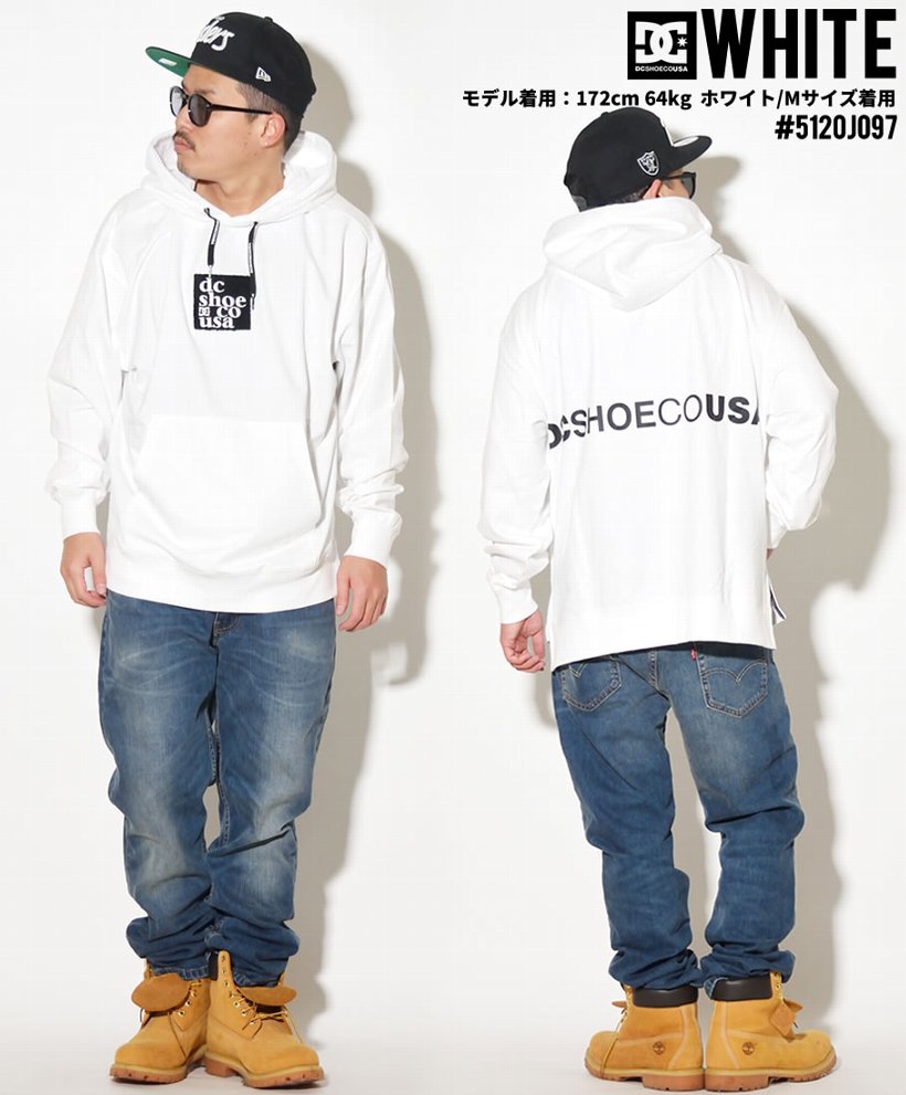 Dc Shoes デーシーシューズ ビッグシルエット パーカーメンズ ホワイト Wide Ph Relaxed Design 51j097