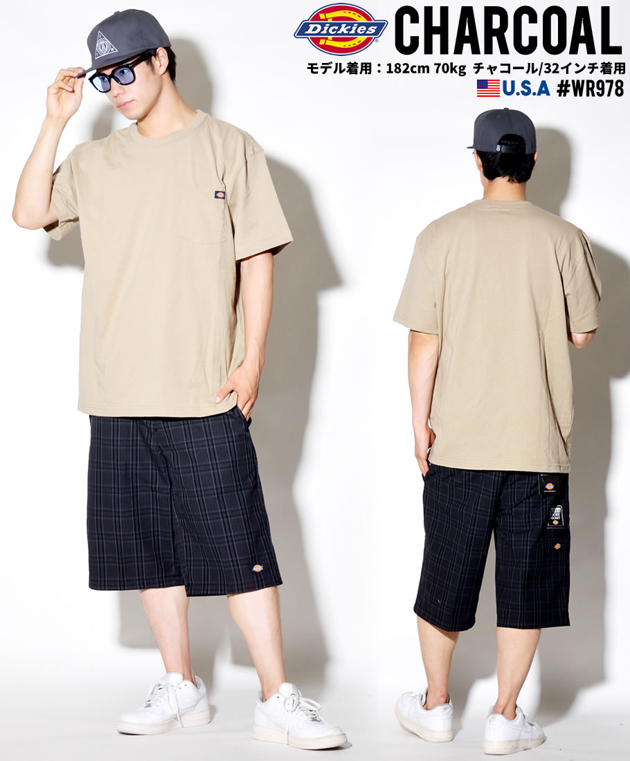 Dickies ディッキーズ 978 ハーフパンツ メンズ 大きいサイズ チャック柄 レギュラーフィット Dkdt026