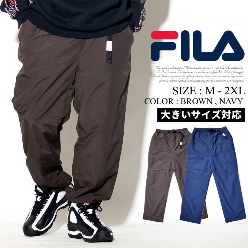 Fila フィラ ナイロンパンツ メンズ ベルト付 ストリート系 ヒップホップ Hiphop ファッション Fm9457 服 通販