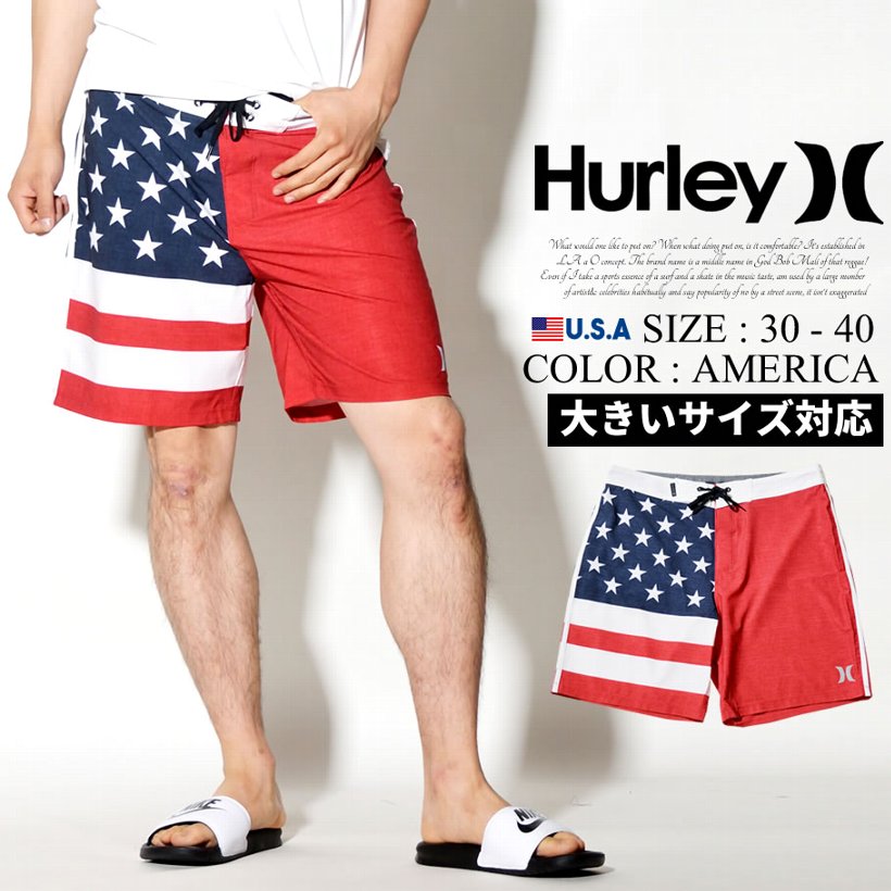 Hurley ハーレー ボードショーツ 水着 メンズ 国旗柄 サーフ系 ストリート系 スケーター ファッション Ao2775 Hadt002