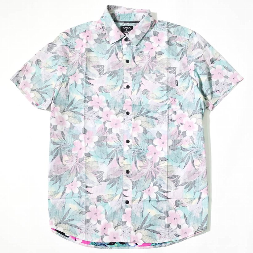 Hurley ハーレー アロハシャツ メンズ サーフ系 ストリート ファッション ピンク Spray Gun Short Sleeve Cn5281