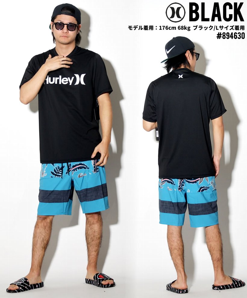 Hurley ハーレー 半袖 ラッシュガード メンズ サーフ系 ストリート系 スケーター ファッション 4630 Hatt002