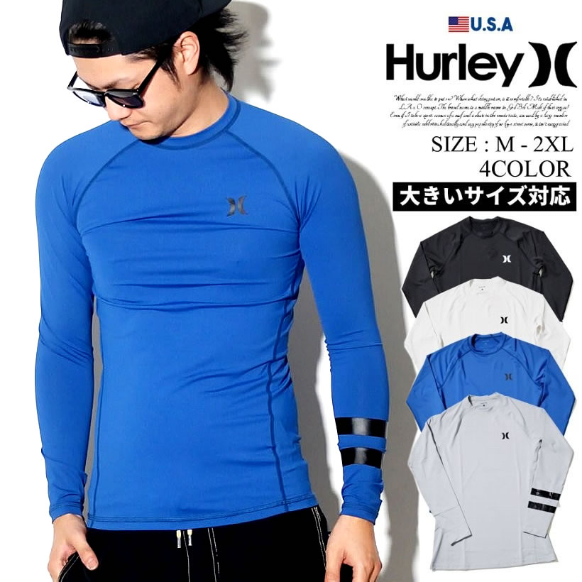 Hurley ハーレー 長袖 ラッシュガード メンズ ロングtシャツ インナー スポーツ ウェア ロゴ Pro Light Top Long Sleeve 4625 服 通販