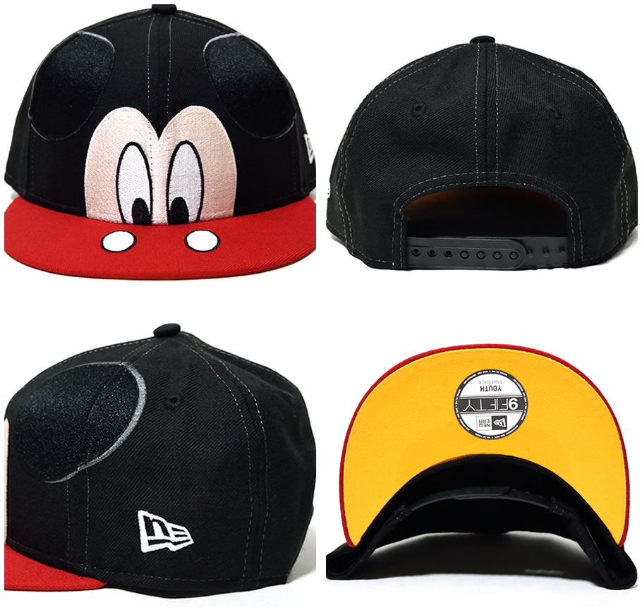 Newera ニューエラ 子供用 キッズ スナップバックキャップ Youth 9fifty ディズニー ミッキーマウス ビックフェイス Knwct116