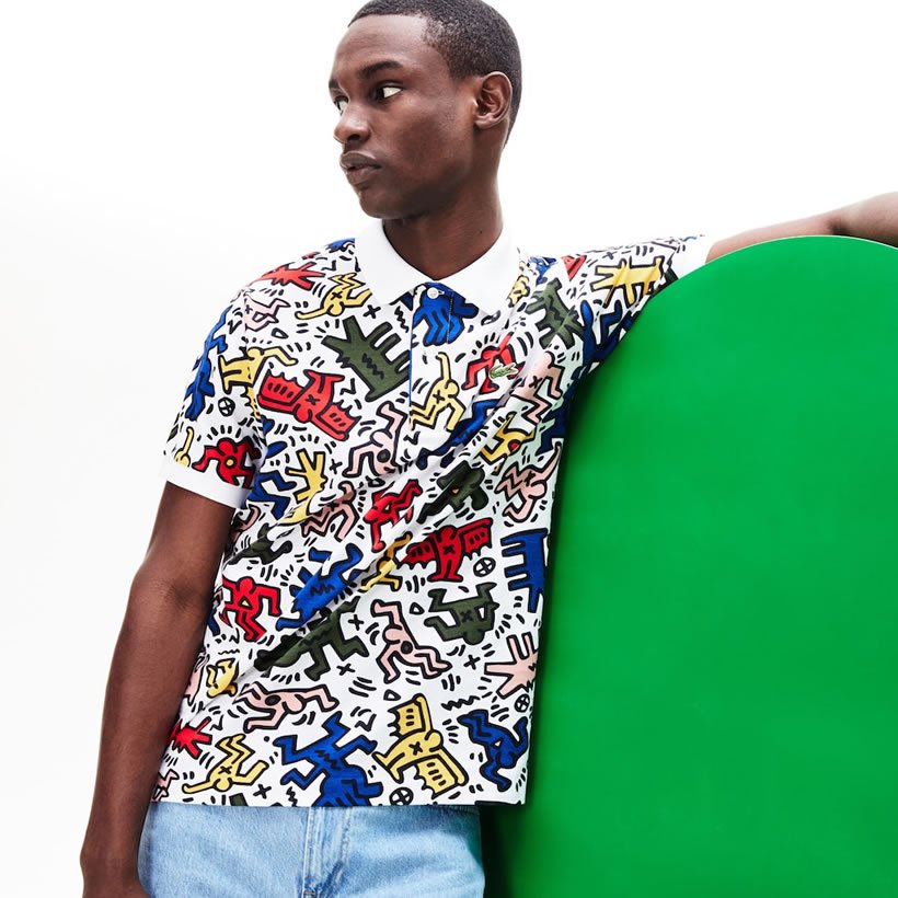 Lacoste Keith Haring ラコステ キースへリング コラボ ポロシャツ メンズ 大きいサイズ 半袖 ロゴ ストリート系 カジュアル ファッション Ph4344 服 通販