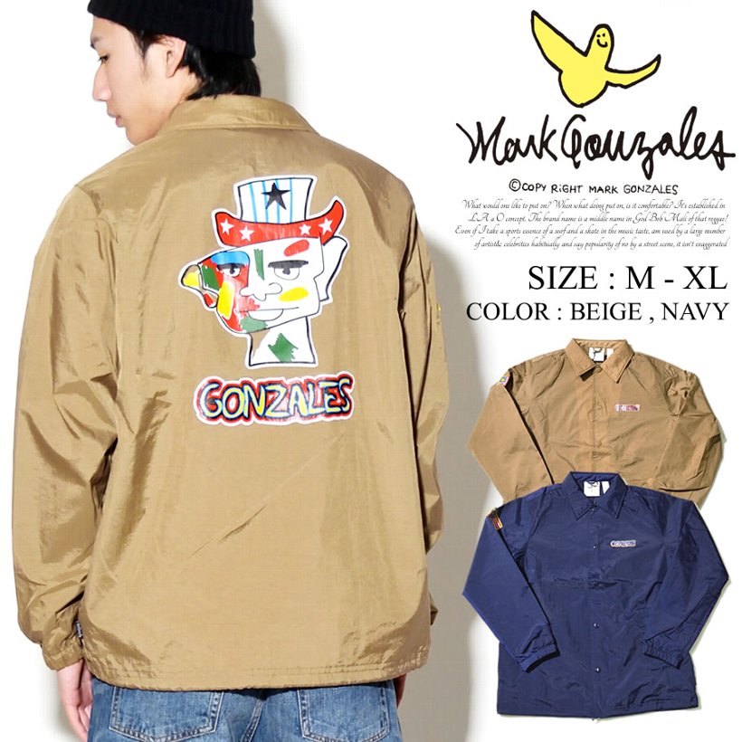 Mark Gonzales マークゴンザレス コーチジャケット メンズ ストリート系 スケーター ファッション 通販 Mgjt024