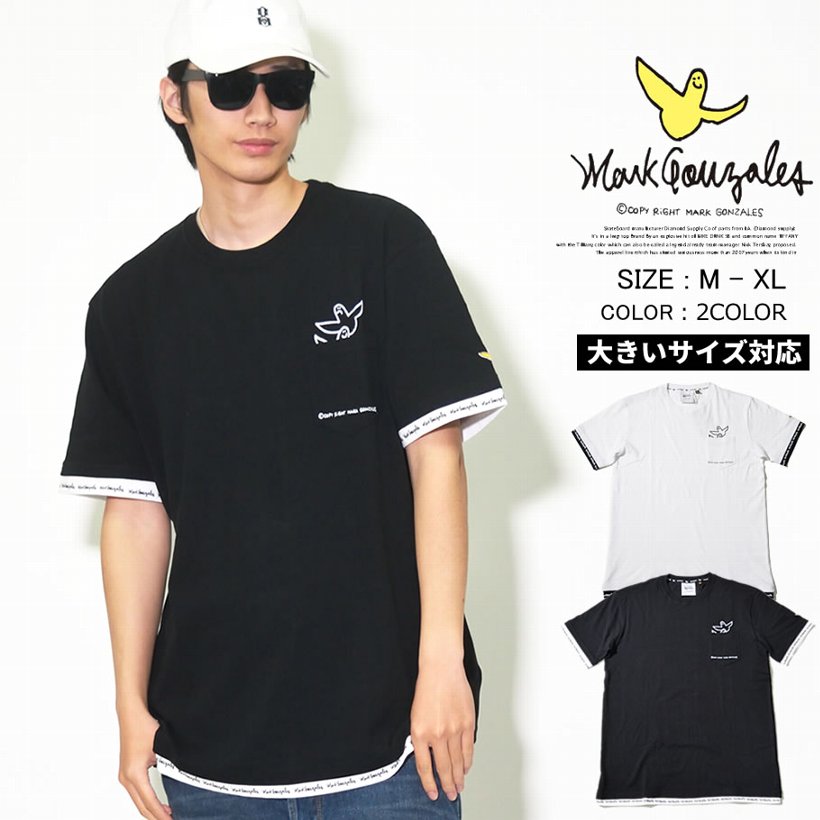 Mark Gonzales マークゴンザレス 半袖tシャツ メンズ ストリート系 スケーター ファッション 2g7 3308 Mgtt046