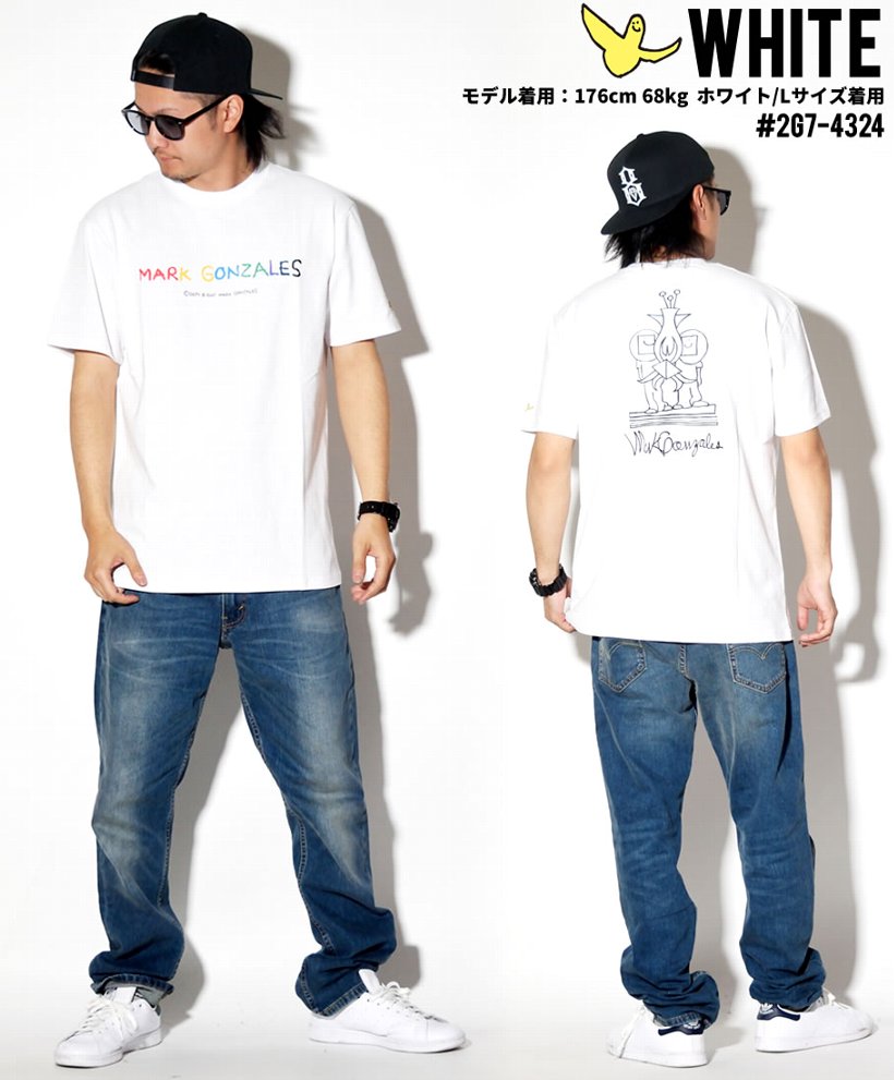 Mark Gonzales マークゴンザレス Tシャツ メンズ 半袖 カラフル ネームロゴ Sk8 スケーター スケート ストリート系 ファッション 2g7 4324 服 通販