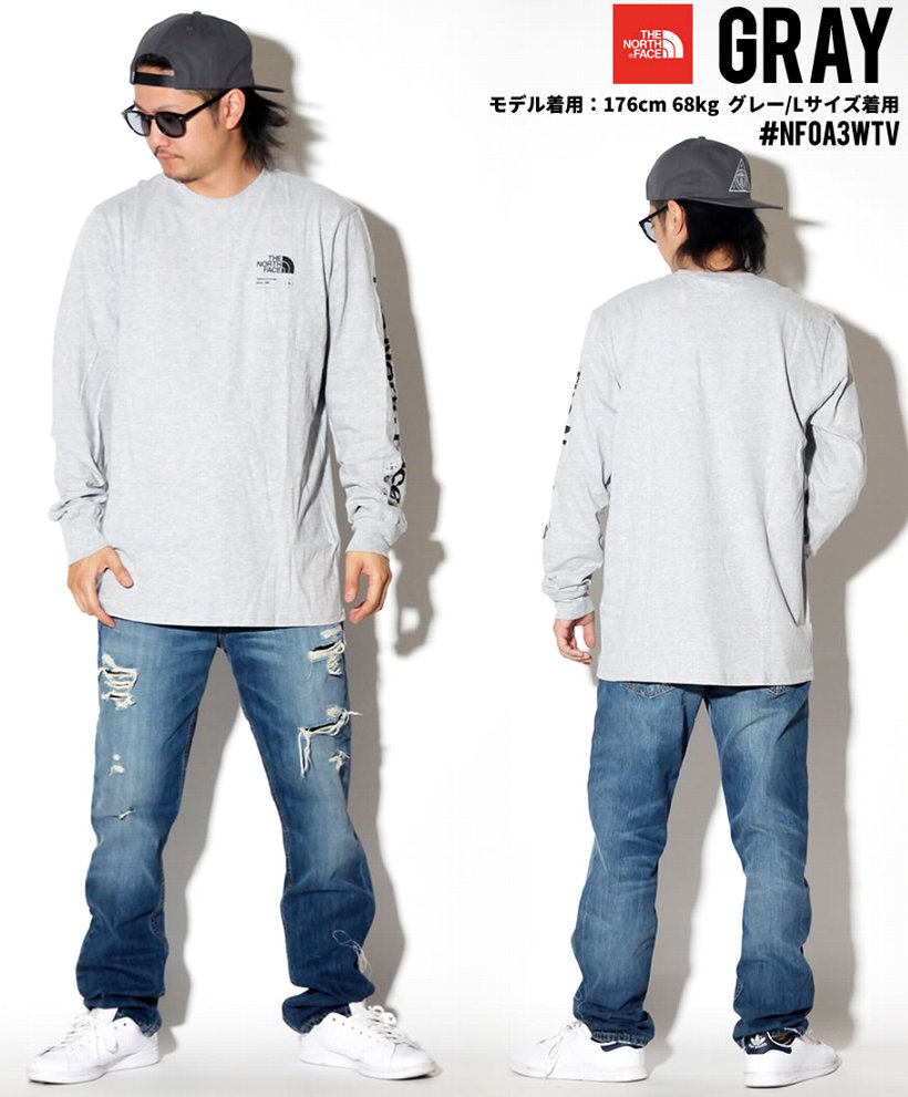 The North Face ザノースフェイス 長袖tシャツ ロンt メンズ 大きいサイズ ロゴ ストリート系 アウトドア ファッション Nf0a3wtv 服 通販