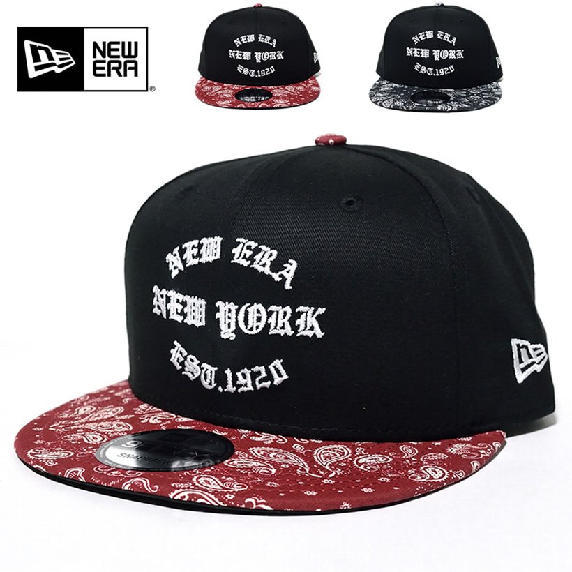 New Era ニューエラ スナップバックキャップ 9fifty 60 40 クロス ペイズリー New Era Est 19 ペイズリーバイザー Nwct1322