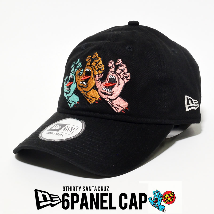 New Era ニューエラ キャップ メンズ レディース 9thirty クロスストラップ Santa Cruz サンタクルーズ Screaming Hand ブラック 帽子 通販