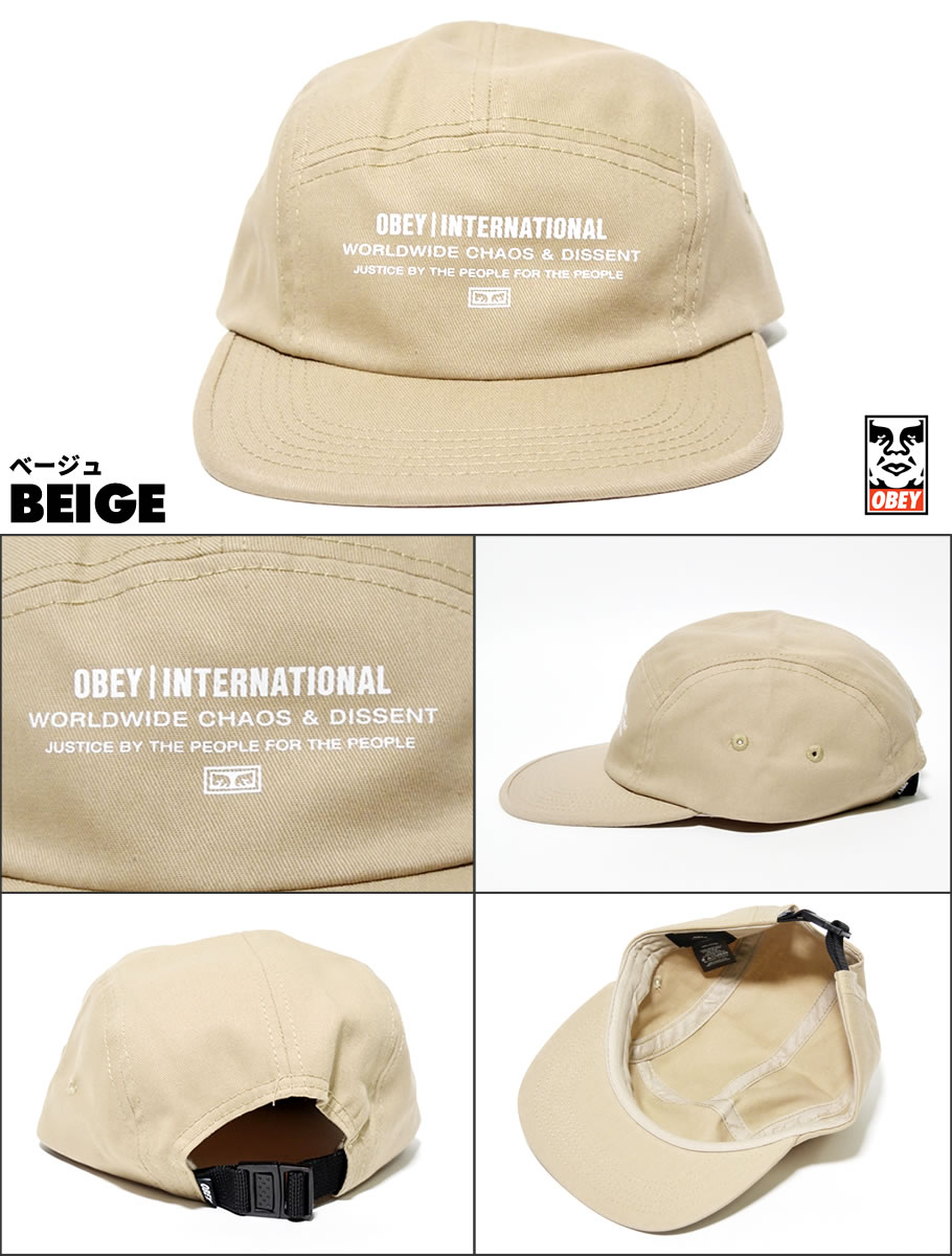 Obey オベイ ジェットキャップ キャンプキャップ メンズ レディース 5パネル ヒップホップ ストリート系 ファッション 帽子 通販