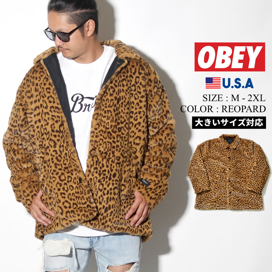 Obey オベイ ジャケット メンズ 大きいサイズ レオパード 豹柄 Vacant Jacket ストリート系 ヒップホップ ファッション 服 通販