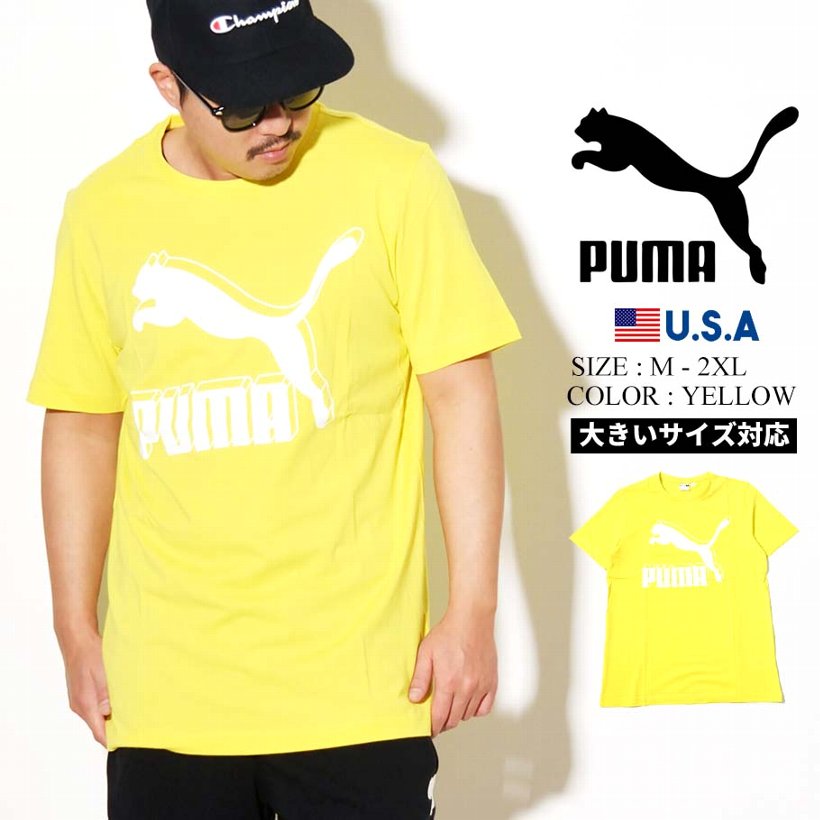 Puma プーマ 半袖 Tシャツ メンズ Classics Logo Tee 27 Meadow Lark 595132