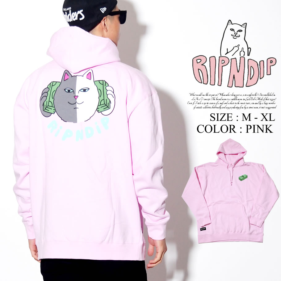 Ripndip リップンディップ パーカー メンズ プルオーバー 猫 ネコ スケーター ストリート系 ファッション Money Talks Hoodie 服 通販