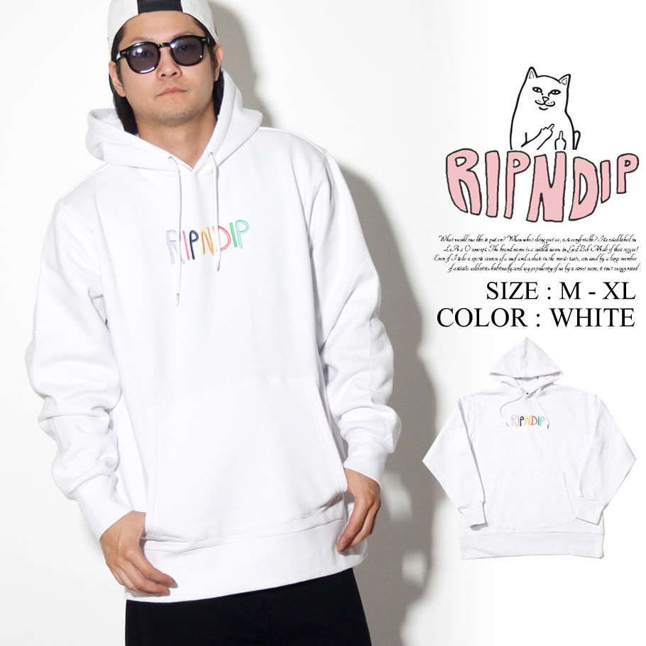 Ripndip リップンディップ パーカー メンズ ネームロゴ ネコ 猫 ストリート系 スケーター ファッション Multi Hoodie 服 通販