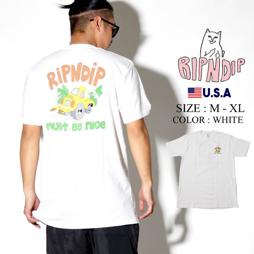 Ripndip リップンディップ 半袖 Tシャツ メンズ 猫 ネコ 車 ストリート系 ファッション Rnd3772 服 通販