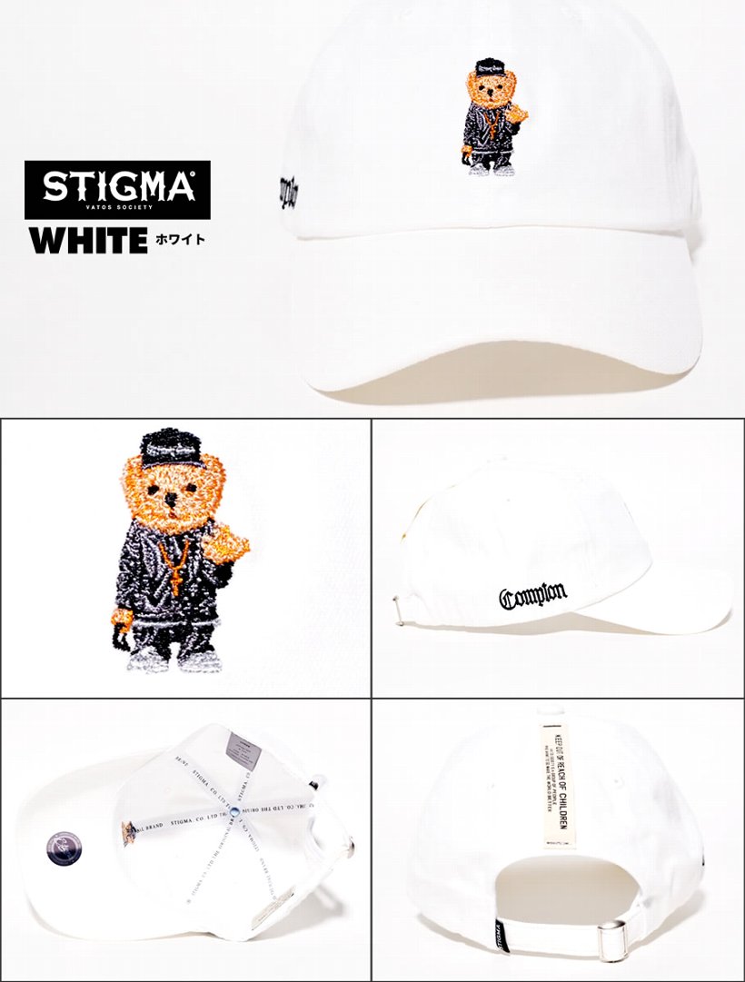 Stigma Vatos Society スティグマ カーブキャップ 6パネル 熊 クマ 韓国 ヒップホップ ストリート系 ファッション 通販 Sgct004
